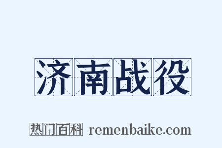 济南战役是什么意思的图片